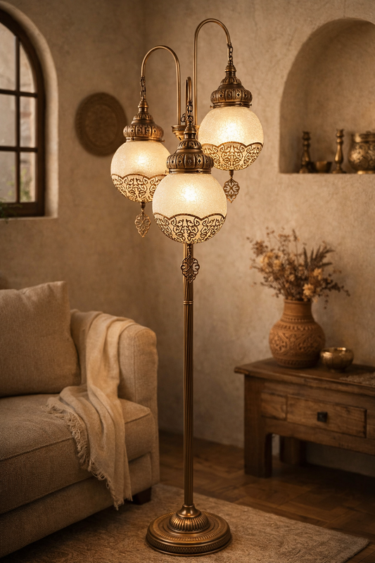 Floor Lamp for Bedrooms, Corner Light Fixture, Standing Lamp, Turkish Floor Lamp
