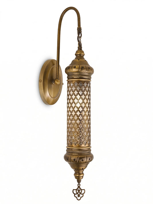 Elegant Handcrafted Gold Sconce Wall Light - Ornate Ornate Metal Fixture