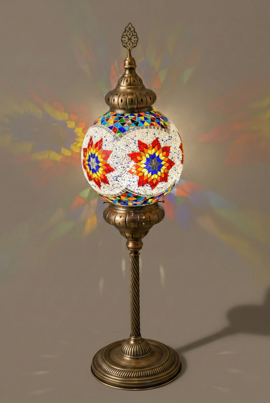 Handcrafted Turkish Mosaic Floor Lamp (90cm) – Radiant Star Bohemian Lighting