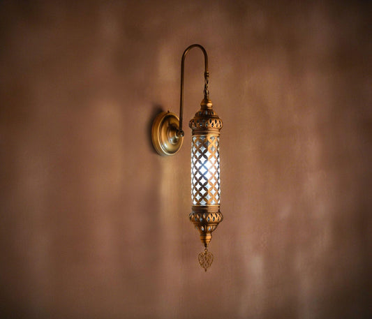 Turkish Hanging Wall Lanterns, Moroccan Style Wall Lamps, Handmade Bedroom Wall Lights