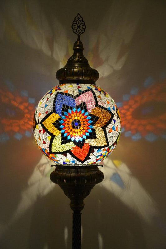 Floor Lamp, Moroccan Mosaic Floor Standing Lamp, Bedside Lamp, Decorative Night Lamp