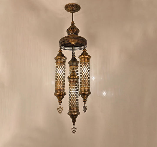 Turkish Hanging Lantern Chandelier, Turkish Lamp, Moroccan Mosaic Chandelier