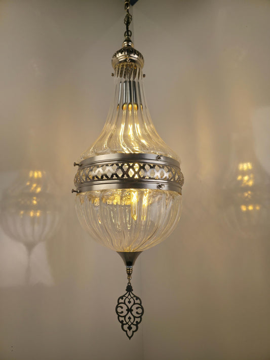 Pendant Light Fixture, Blowing Glass Turkish Hanging Lamp, - Anatolia Lighting