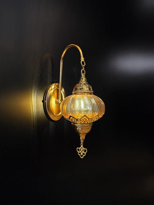Wall Light Fixture, Turkish Wall Lamp, Sconce Lighting, Gold Luxury Wall Light, Morrocan Decor Wall Lighting