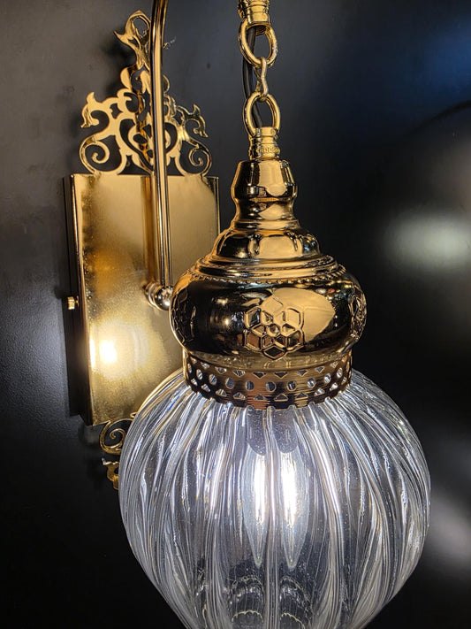 Silver Wall Light Fixture, Sconce Wall Lighting, Plug in Wall Lamp, Bedroom & Bathroom Wall Sconce (Kopya)