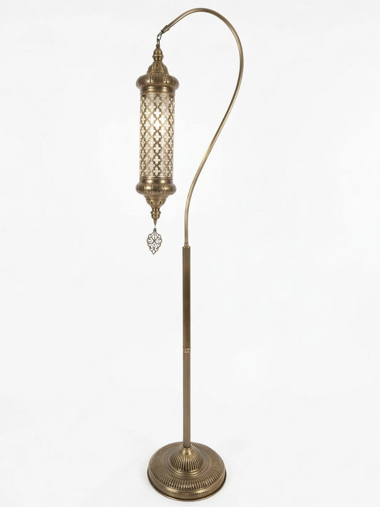 Brass Unique Turkish Floor Lamp (175cm) – Standing Corner Lighting