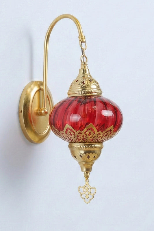 Modern Minimalist Wall Sconce | Premium Silver & Gold Painted Finish | Plug-in Wall Lamp