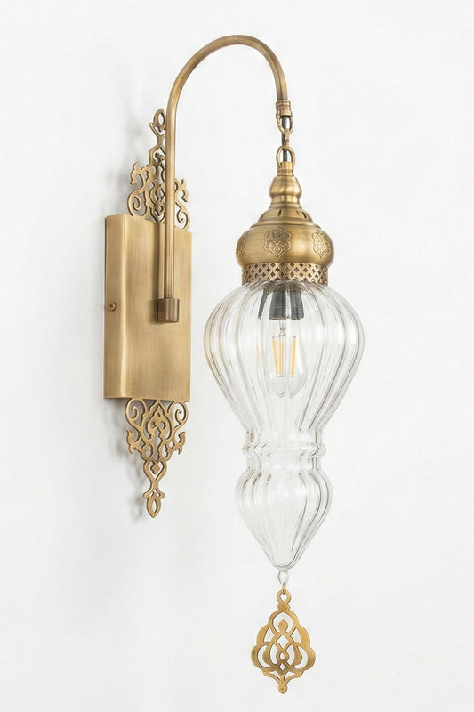 Mid-Century Modern Brass Wall Sconce - Double Globe Vanity Light for Bathroom & Bedroom