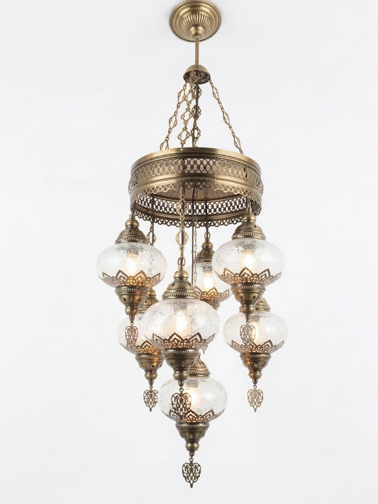Artisan 7-Globe Statement Chandelier - Handcrafted Antique Bronze Lighting