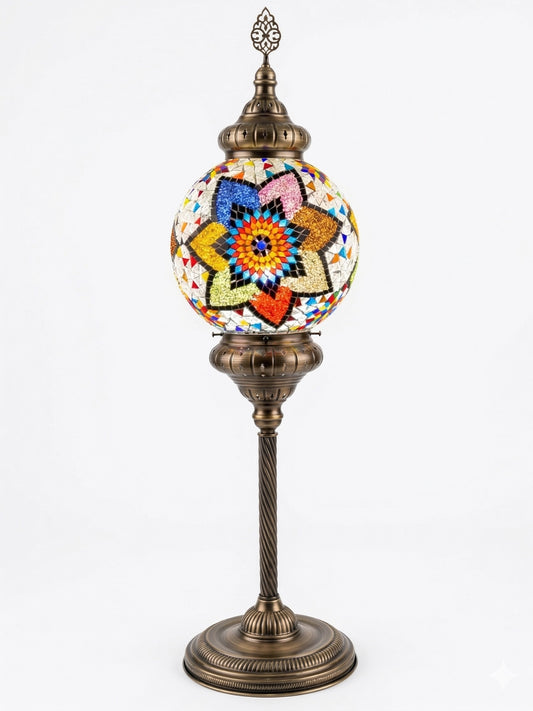 Handcrafted Turkish Mosaic Floor Lamp (90cm) – Radiant Star Bohemian Lighting