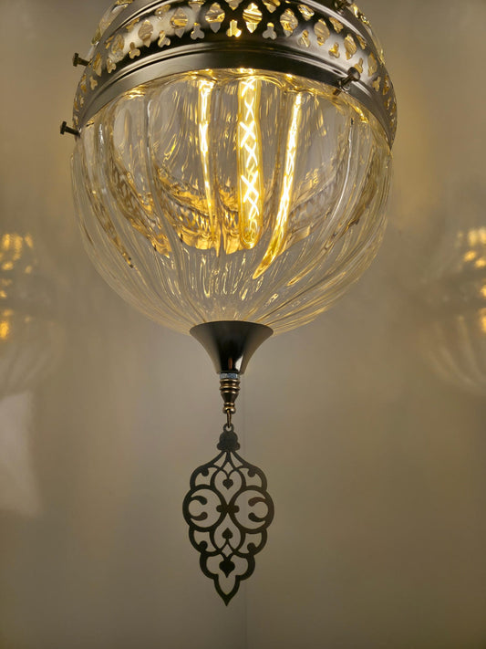 Pendant Light Fixture, Blowing Glass Turkish Hanging Lamp,