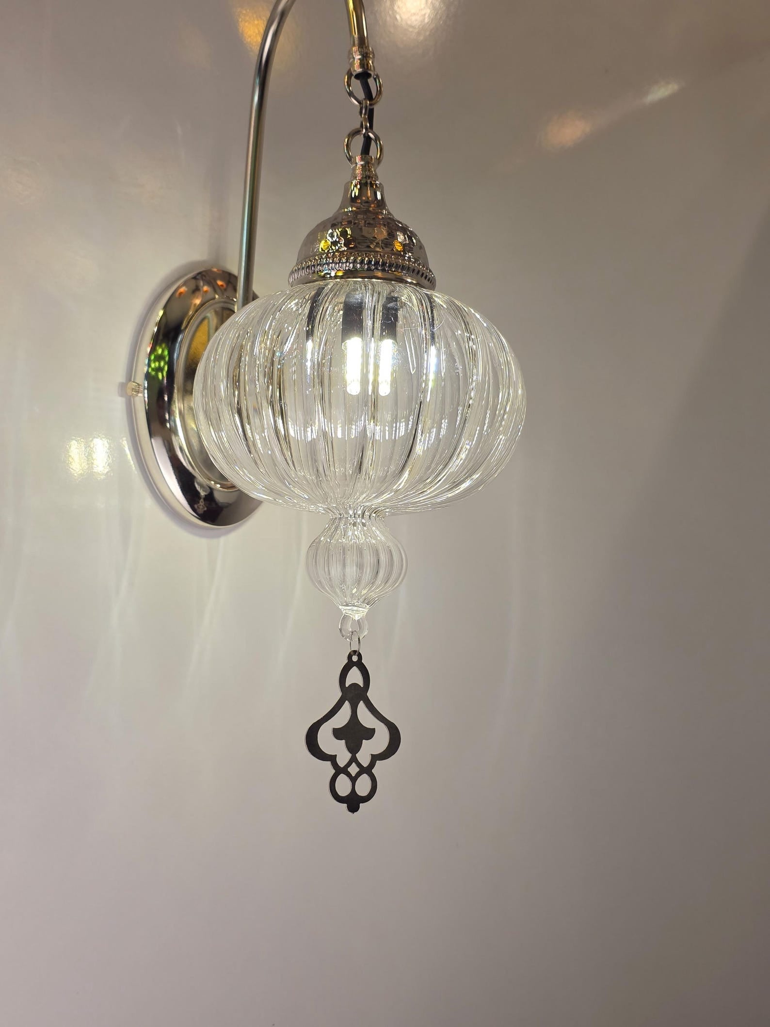 Plug in Wall Sconce Light Fixture, Silver Wall Sconce Lamp, Wall Lighting - Anatolia Lighting
