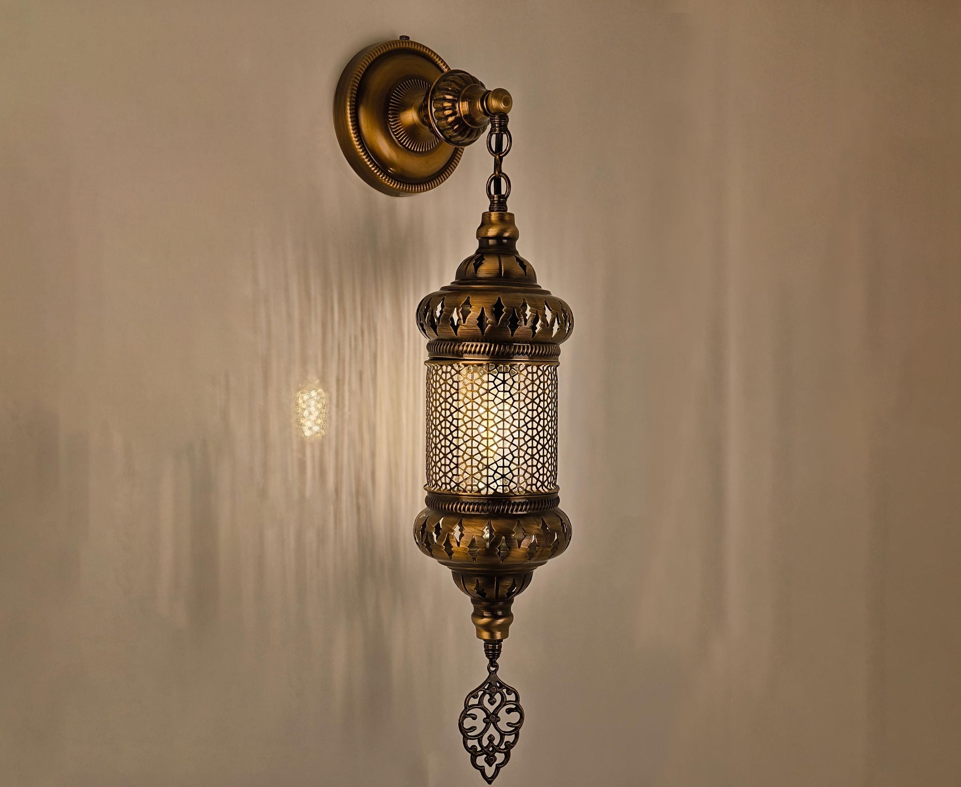Turkish Hanging Wall Lantern, Moroccan Style Wall Lam, Handmade Bedroom Wall Lights - Anatolia Lighting