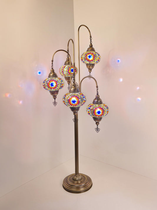 Turkish Floor Lamp Ottoman, Floor Lamp Custom Lampshade, Corner Reading Lighting