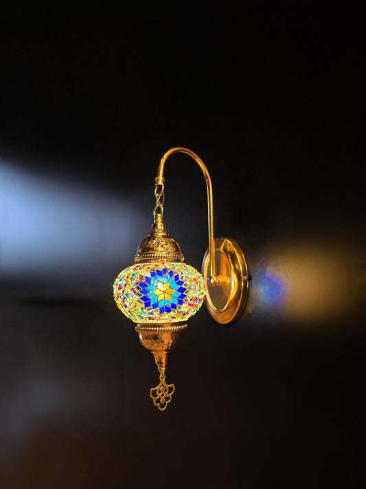 Wall Light Fixture, Unique Mosaic Lighting, Bedroom Wall Lamp, Morrocan Lamps