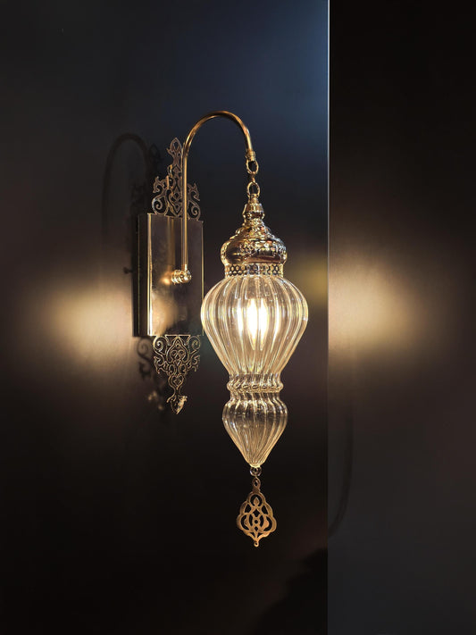 Silver Wall Light Fixture, Sconce Wall Lighting, Plug in Wall Lamp, Bedroom & Bathroom Wall Sconce