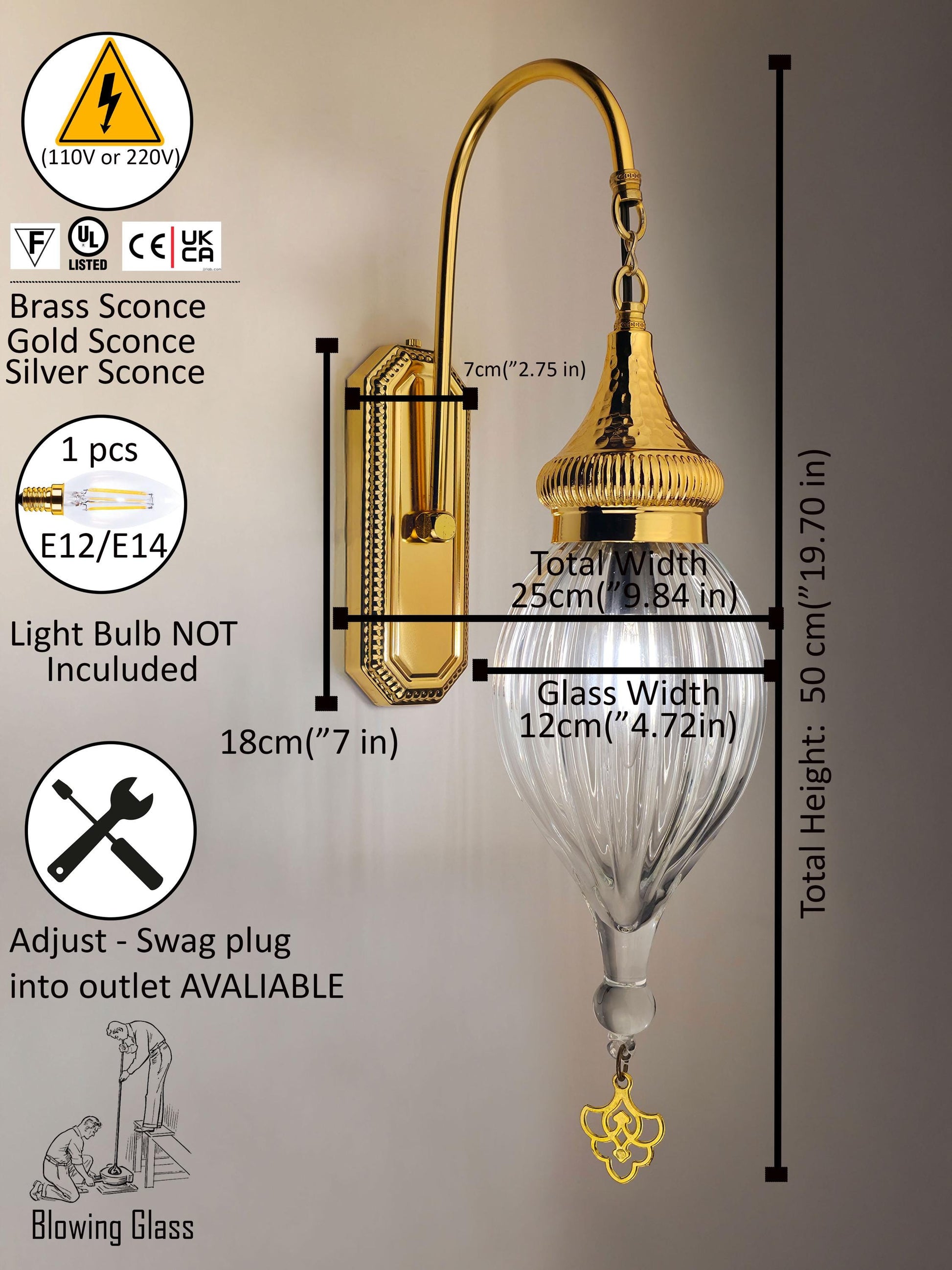 Brass Sconce Wall Light, Unique Sconce Lighting for your Home - Anatolia Lighting