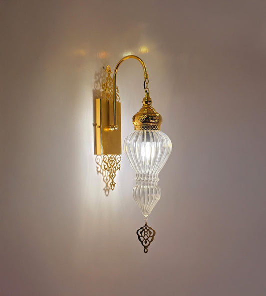 Silver Wall Light Fixture, Sconce Wall Lighting, Plug in Wall Lamp, Bedroom & Bathroom Wall Sconce (Kopya)
