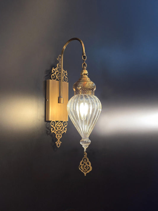 Light Fixtures Brass Finish, Vintage Wall Sconce Lamp for Bathroom Living Room Bedroom