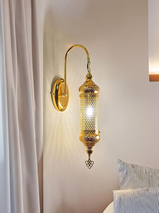 Bugra Wall sconce light fixture, gold wall sconce lamp, Wall Lighting