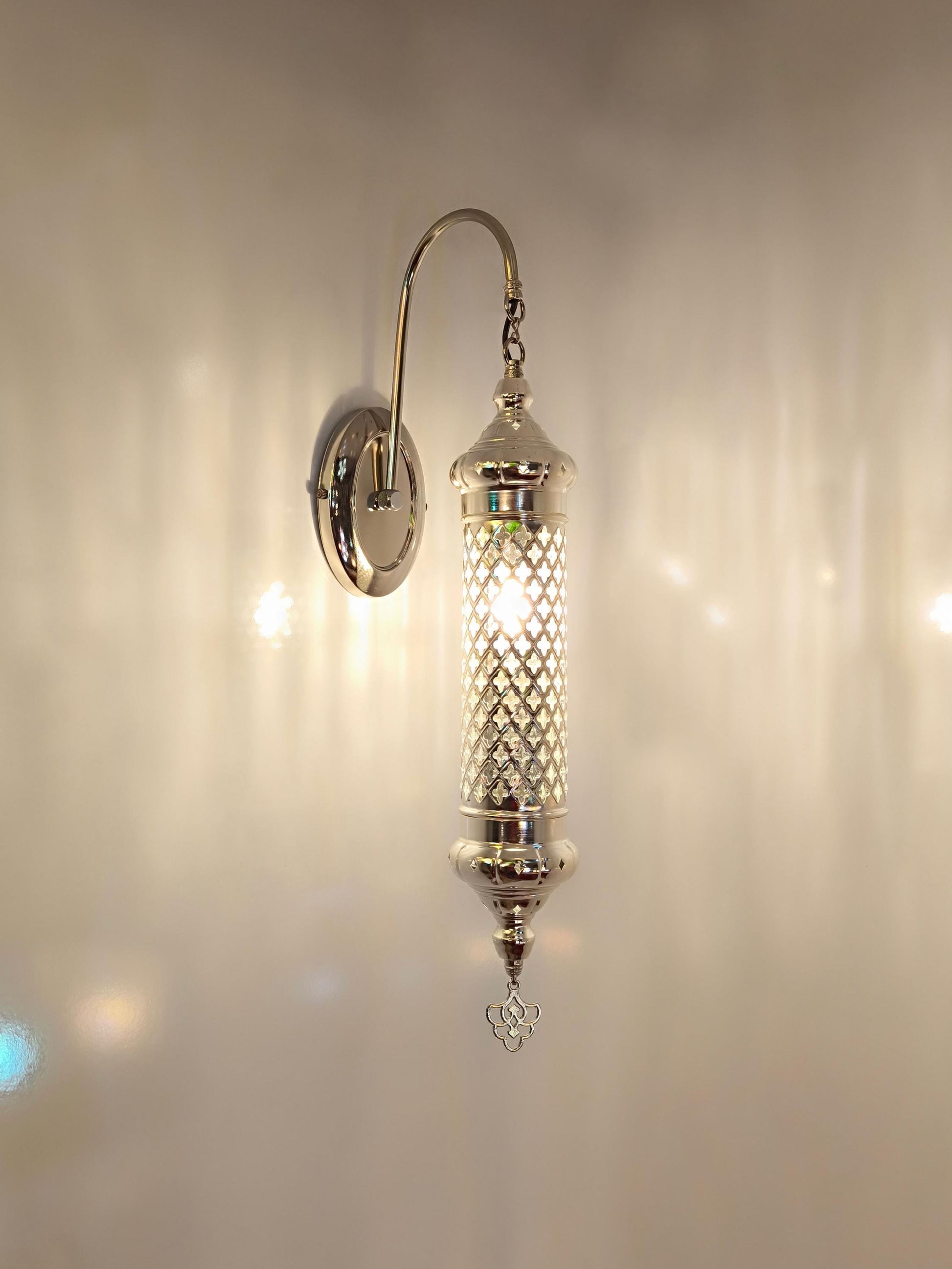 Sconce Wall Light Fixture, Unique Brass-Gold-Silver Metal Base Wall Lighting - Anatolia Lighting