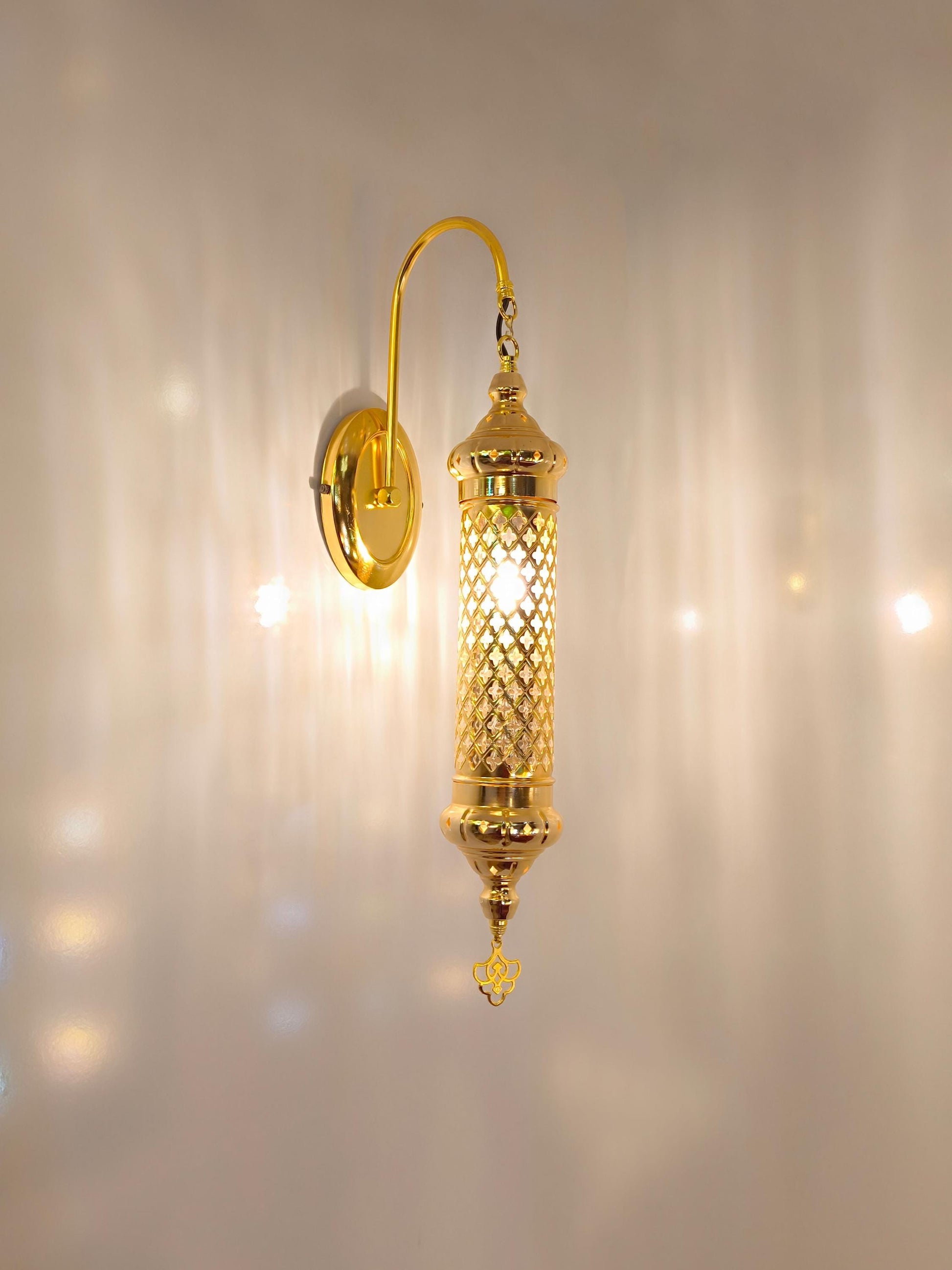Sconce Wall Light Fixture, Unique Brass-Gold-Silver Metal Base Wall Lighting - Anatolia Lighting