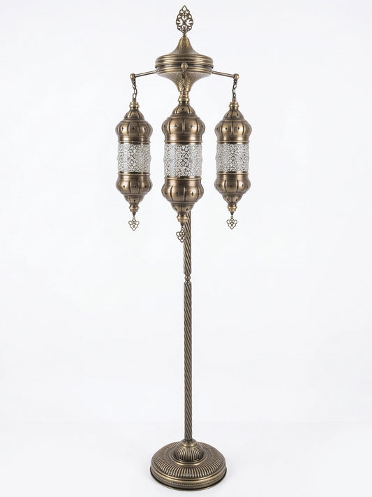 Handcrafted Turkish Moroccan Floor Lamp (120cm) – Radiant Star Mosaic Light