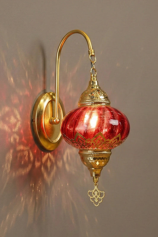 Modern Minimalist Wall Sconce | Premium Silver & Gold Painted Finish | Plug-in Wall Lamp